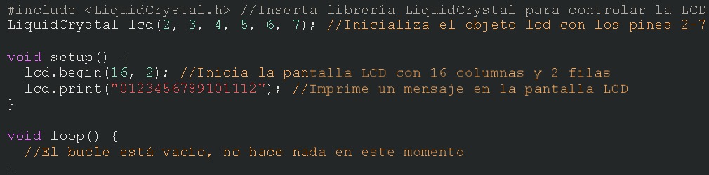 Pantalla LCD - Esquema