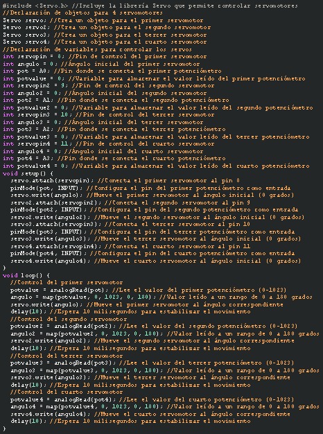 Servo Garra - Esquema
